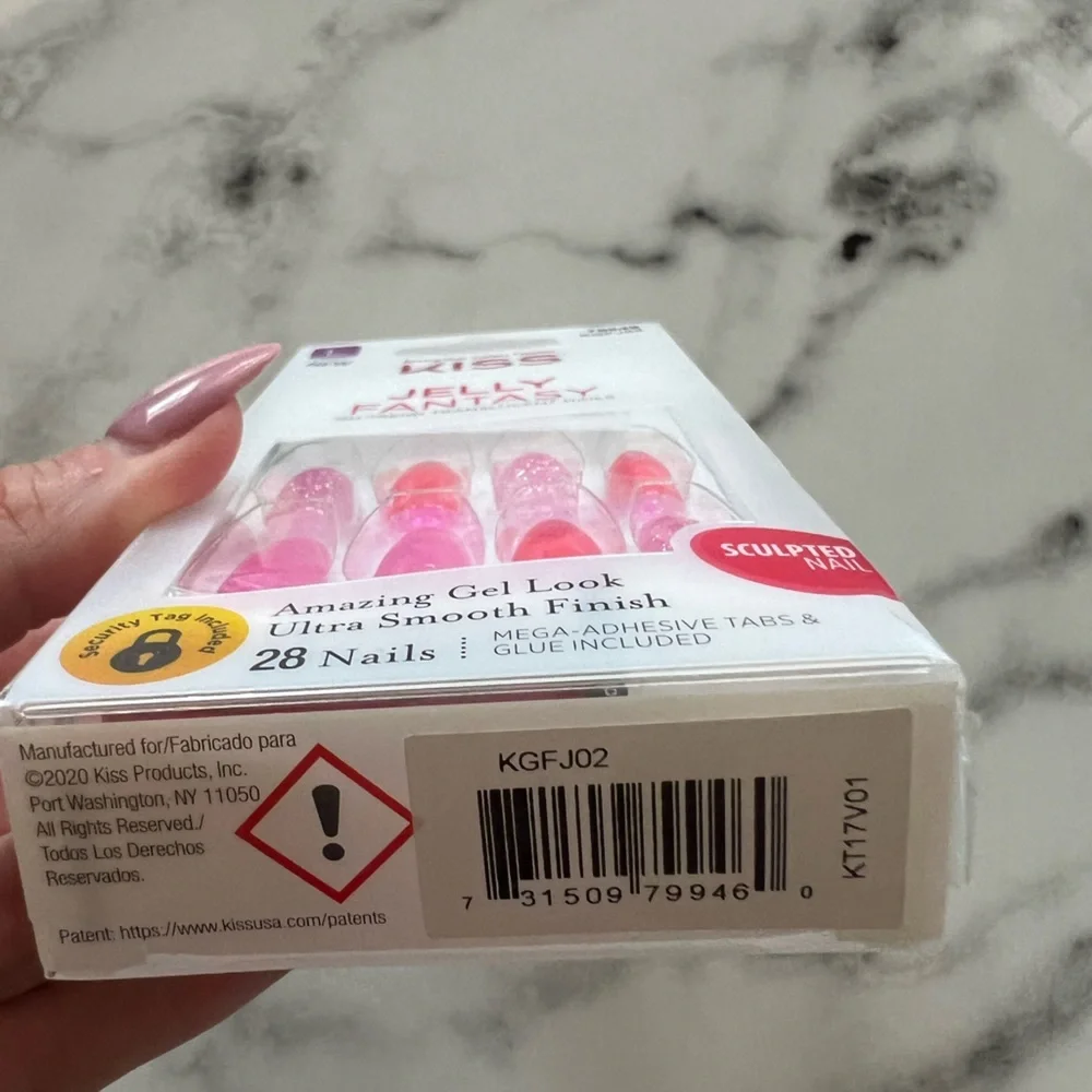 KISS Gel, Jelly, Glam & Jewel Fantasy, Press-On Nails, Long Length, 6 Boxes-New - Picture 2 of 14